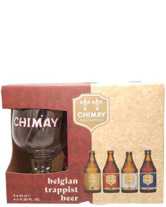 Chimay Gaveæske 4x33cl + Glas